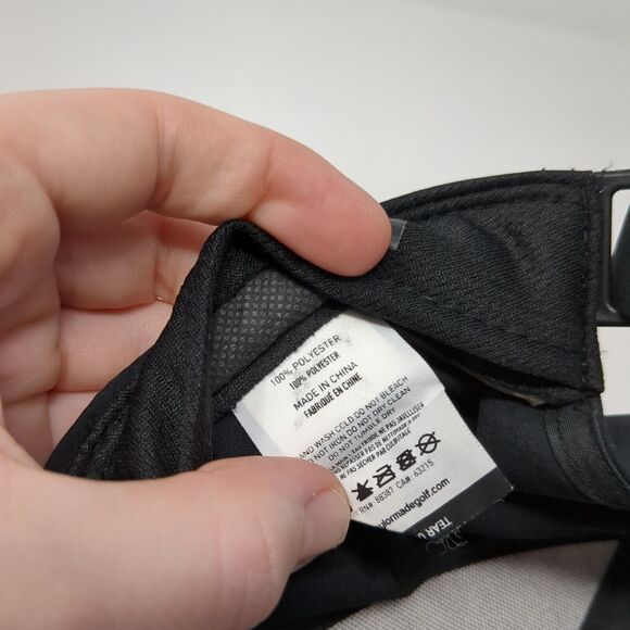 TaylorMade Strapback Golf Hat Black One Size Adjustable Embroidered Polyester - Picture 9 of 9